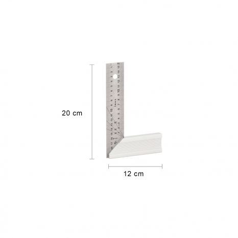 20 cm steel ruler for woodworking aluminum base L shaped ruler