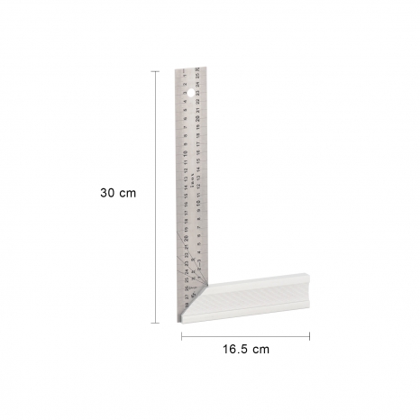 30 cm steel ruler for woodworking aluminum base L shaped ruler