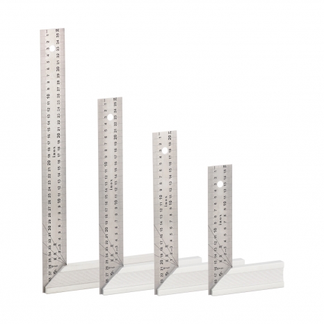 45 cm steel ruler for woodworking aluminum base L shaped ruler