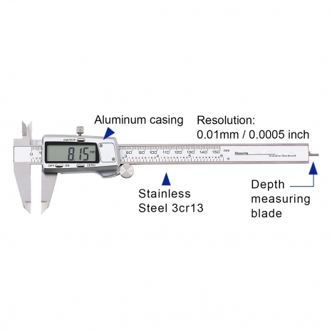 Digital Stainless Steel Vernier Caliper(6 inch)