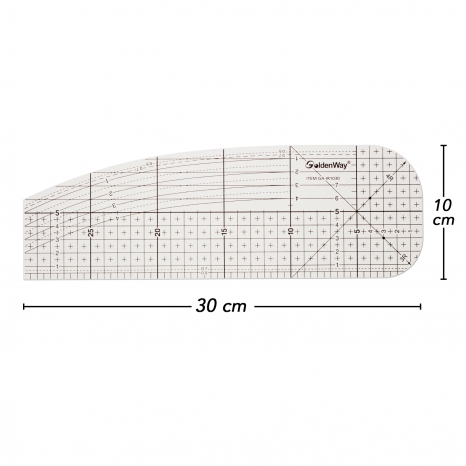 10x30cm Non-Slip Ironing Ruler