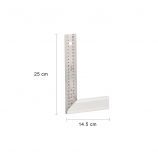 25 cm steel ruler for woodworking aluminum base L shaped ruler