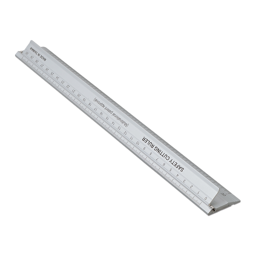Rolson Metal Safety Ruler – 24 Inch Stainless Steel Cutting Rule For School, Art, Crafting